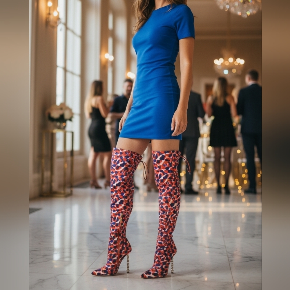 Cape Robbin Kalel Sexy Stiletto Sculpted Thigh High Boots